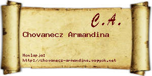 Chovanecz Armandina névjegykártya